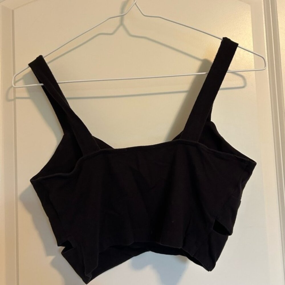 Black Crop Top with cut outs - Picture 5 of 5